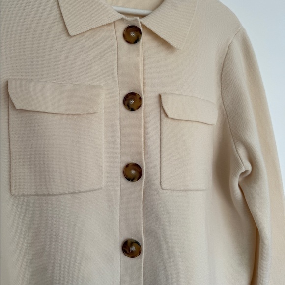 Sezane Betty Cardigan in Cream - Picture 2 of 9